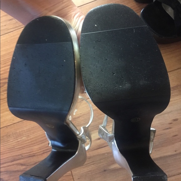 Vintage 90’s platform prom heel silver clueless - Picture 7 of 7